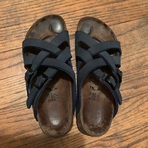 Dark navy blue Birkenstock’s